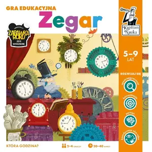 Educational board game Edgard Kapitan Nauka — Zegar (learning clock) by Edgard