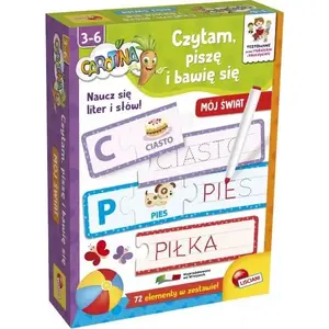 Educational activity book Lisciani Carotina — 'Bawię się, czytam i piszę. Mój świat' (children's learning workbook)