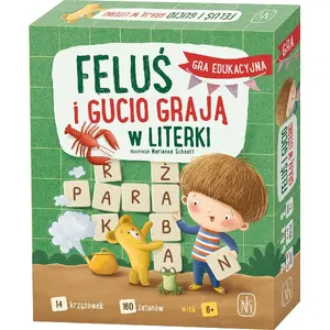 Настольная игра Nasza Księgarnia Feluś i Gucio graют в буквы — развивающая игра с буквами для детей