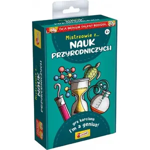 Образовательная игра Lisciani I'M A GENIUS Mistrzowie z Nauk Przyrodniczych — настольный набор-викторина по естествознанию