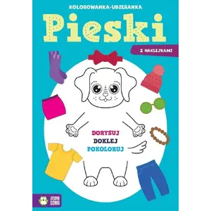 Раскраска и одевалка Zielona Sowa «Pieski» 98450 — книга-активность для детей