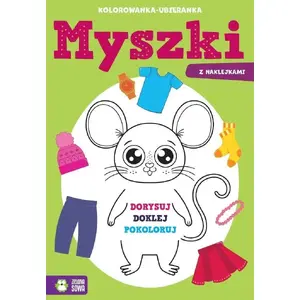 Раскраска-одевашка Zielona Sowa Myszki 98474 — детская книга для творчества, бумажные страницы
