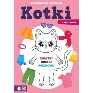Раскраска-одевалка Zielona Sowa Kotki 98443 — книга для раскрашивания и переодевания