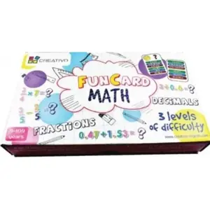 Izglītojoša kāršu spēle Creativo Fun Card Math — daļskaitļi (parastie un decimāldaļas) — komplekts