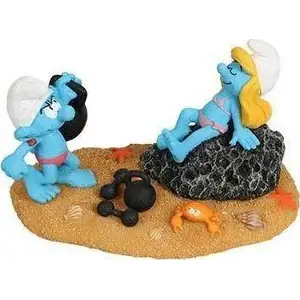 Piepūšamā pludmales figūriņa AQUA DELLA Ozdoba Smerfetka Na Plaży 16,2×9,6×9,3 cm