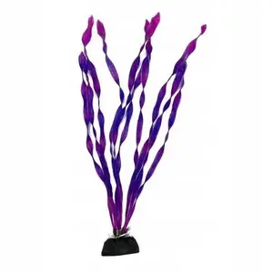 Декоративное растение для аквариума Tropical Aqua Natura — пластиковое фиолетовое, 28 см