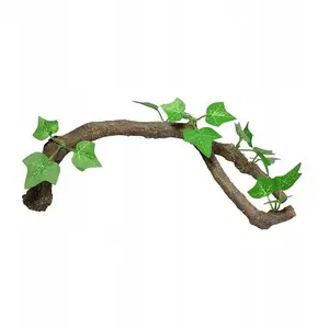 Terārija dekorācija — zars ar lapām 34 cm, Terra Natura TN-44544