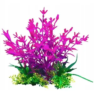 Akvārija dekors augs Terra Natura Aqua Natura plastmasas violets 12 cm ar zvaniņveida ziediem