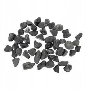 Крошеные полированные чёрные камни для аквариума и террариума NB Minerals 8–12 мм 5 кг