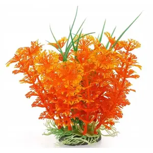 Dekoratīva akvārija auga Terra Natura Aqua Natura, oranža plastmasa, 12 cm
