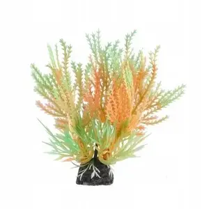 Akvārija dekors Terra Natura Aqua Natura, plastmasas kāpelējošs sukulents, piparmētru-oranžs, 10 cm