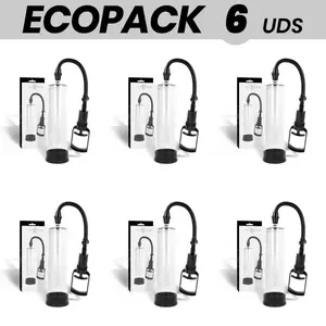 Вакуумная помпа для пениса INTENSE ECOPACK 6 шт. — прозрачный набор для увеличения
