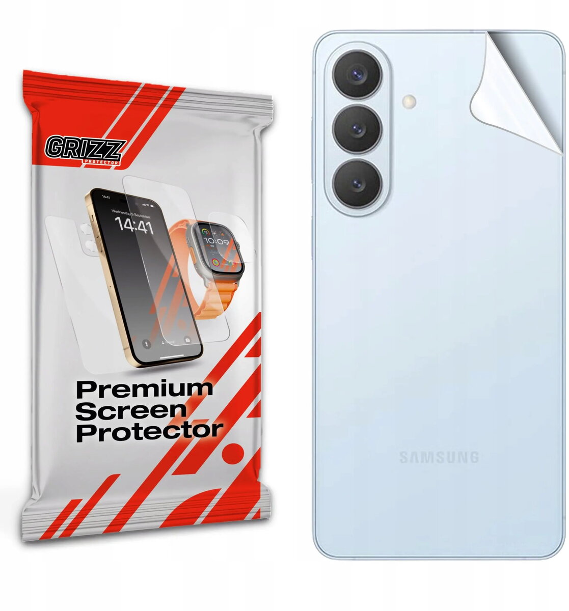 Aizmugures aizsargplēve GrizzGlass SatinSkin priekš Samsung