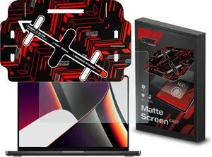 Screen protector GrizzGlass MatteScreen Easy for Apple MacBook Pro 14" M5 2025 — matte privacy filter