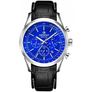 Wrist Watch Giewont Chronograph Sapphire GW7650-A3 — men's, silver case with blue dial