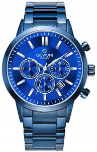 Men's Chronograph Watch Giewont GW8510-B4 with Sapphire Crystal, Blue Dial