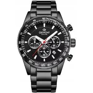 Наручные часы Giewont Chronograph Sapphire GW9140-B2 — мужские, чёрные, с сапфировым стеклом