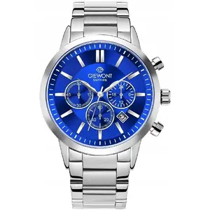 Men's Chronograph Watch Giewont GW8510-B3 — Sapphire Crystal, Silver Case, Blue Dial