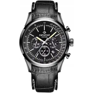 Wrist Watch Giewont GW7650-A4 chronograph with sapphire crystal, black dial, men's