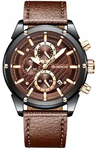 Wrist Watch Giewont GW8810-A3 chronograph with sapphire glass, black and brown