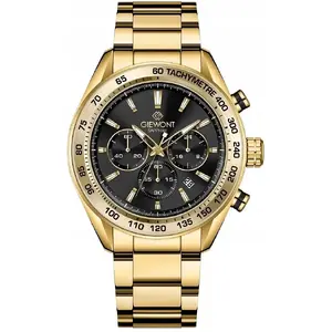 Wristwatch Giewont Chronograph GW9580-B4 — sapphire crystal, gold case, black dial