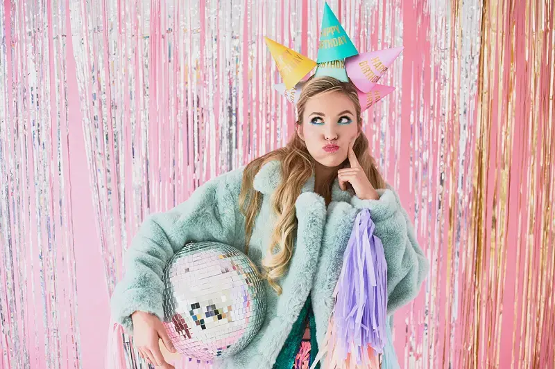 PartyDeco party hat Happy Birthday 16 cm Photo 3