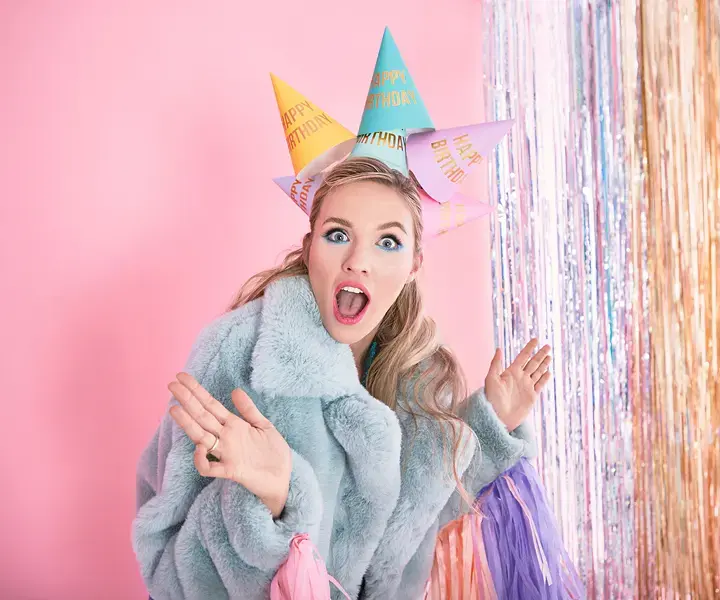 PartyDeco party hat Happy Birthday 16 cm Photo 4