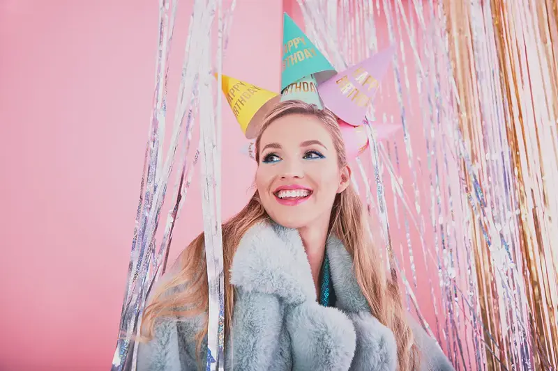 PartyDeco party hat Happy Birthday 16 cm Photo 5