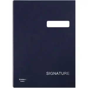 Document folder Donau A4 signature file, cardboard/PP, 450 gsm, 20 compartments, navy