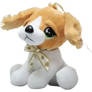 Soft toy Dromader Pieski Wielkookie z Kokardką średnie — plush dog, medium size