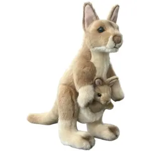 Soft toy Dubi kangaroo with joey 30 cm plush