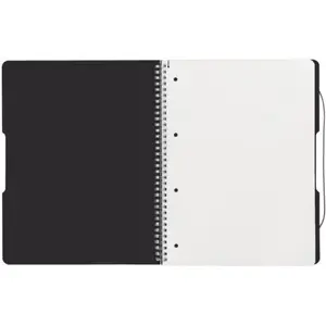 Notebook A4 HERLITZ 80 pages checked rule, black cover (0011293073)