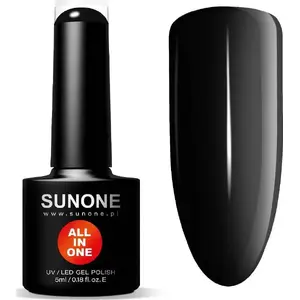 Sunone hibrīda nagu lakas 3‑in‑1 Melns Inez 5 ml — Sunone