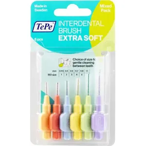 Межзубные щетки TePe Extra Soft Mixed Pack – 6 шт., разные размеры