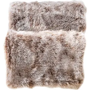 Throw blanket Douceur d'Interieur Miekki, artificial fur, beige