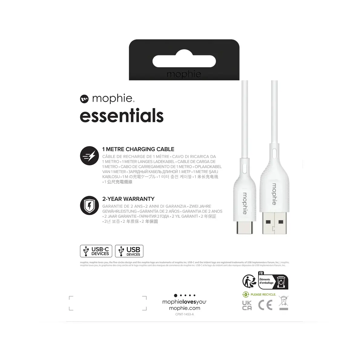 Mophie Essentials кабель USB A–USB C 1 м Photo 5