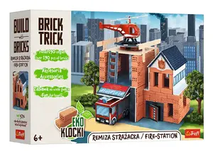 Building blocks set TREFL Brick Trick Fire-station — 190 pieces, ceramic, age 6+