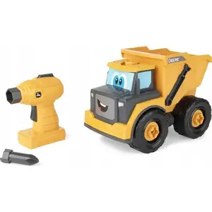 Rotaļlietu pašizgāzējs ar urbjmašīnu TOMY John Deere 47508 — bērnu būvniecības komplekts