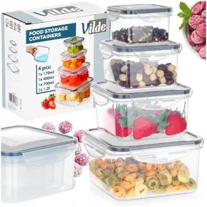 Food storage containers with lids and seals, set of 4 — Vilde