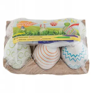 Decorative Easter Eggs PartyDeco, set of 6 mixed colors, for decorating and crafting