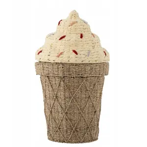 Flower Pot Bloomingville Cillie with Lid, Natural Water Lily finish