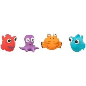 Игрушки для собак Trixie латекс «морские животные» с пищалкой, 24 шт, 9–12 см