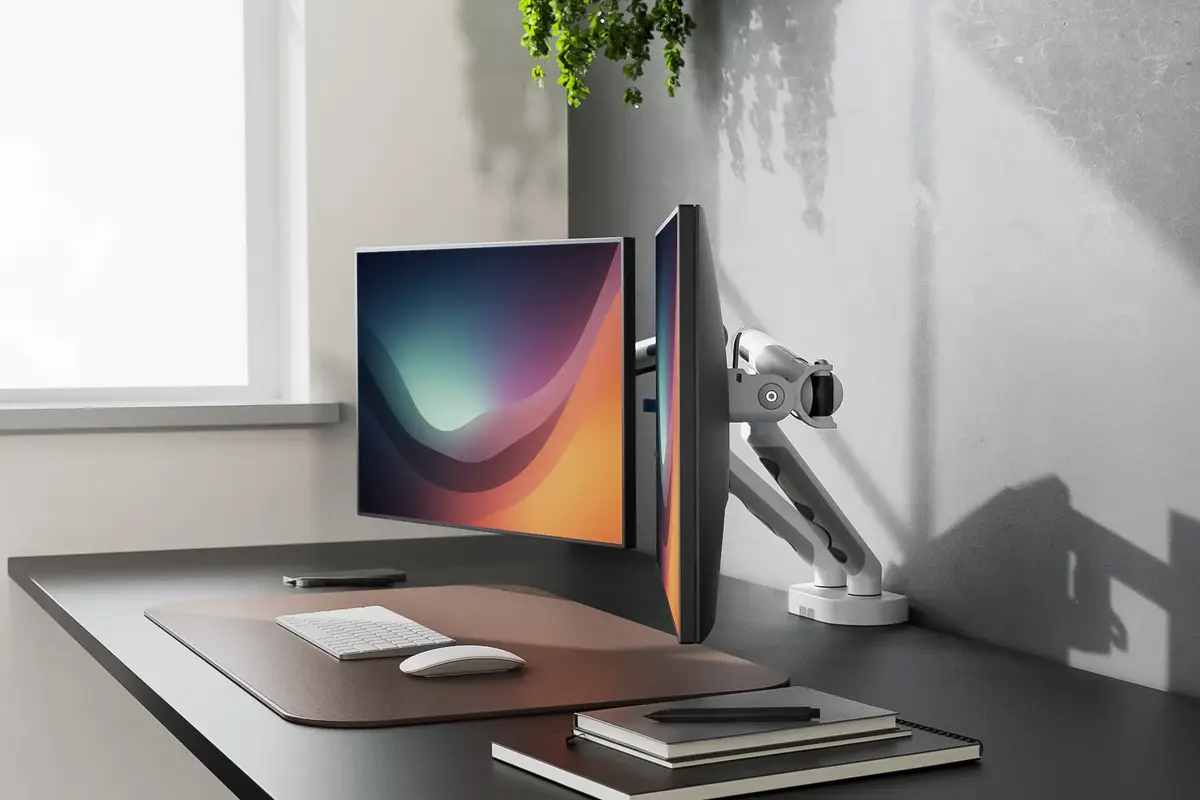 DIGITUS Dual design monitor mount for 2×35" Photo 2