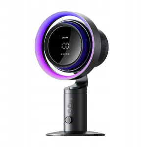 Galda ventilators Jisulife Pro3 turbīnas ar 10000mAh akumulatoru un filtru, tumši pelēks