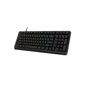 Игровая клавиатура HP HyperX Eve 1800 — проводная USB, механические переключатели, RGB-подсветка, кабель 1.5 м, чёрная