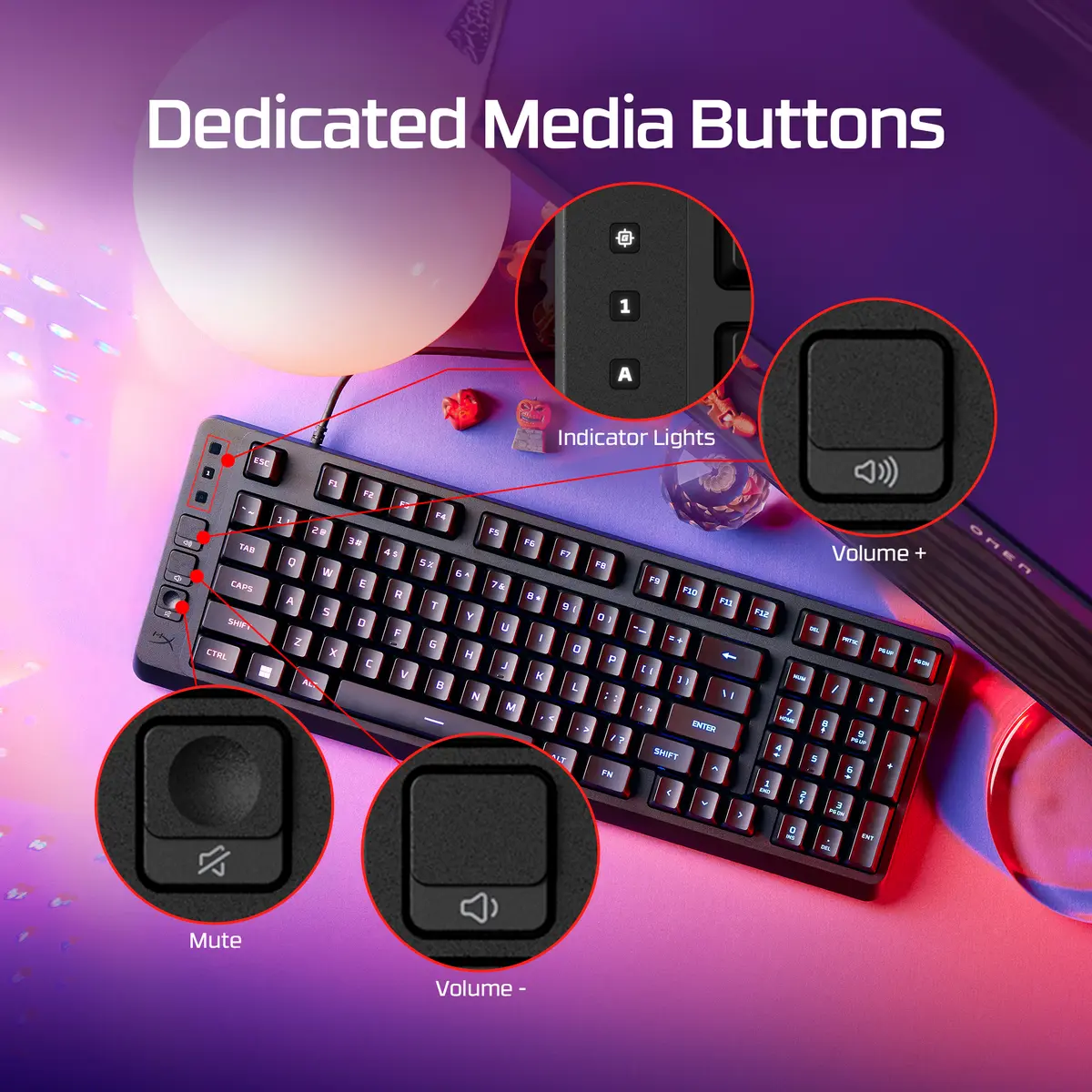 HP HyperX Eve 1800 Spēļu tastatūra Photo 5