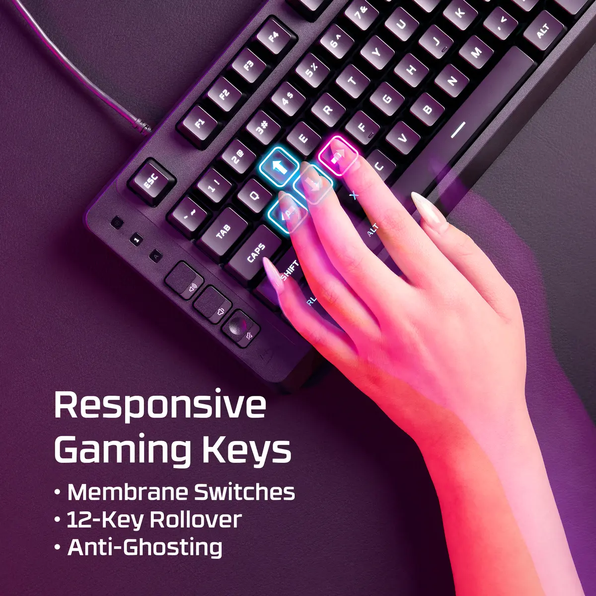 HP HyperX Eve 1800 Spēļu tastatūra Photo 10