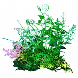 Akvārija dekora augs Terra Natura Aqua Natura, plastmasas zaļš, 12 cm, spirālveida lapas