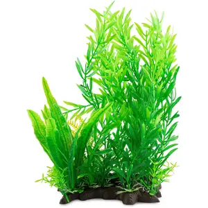 Akvārija dekoratīvā auga Terra Natura Aqua Natura plastmasa zaļa 28 cm (mix rozmarīns un jūraszāles)