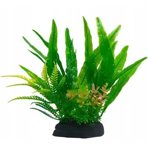 Akvārija dekorācijas augs Terra Natura TN-44201, plastmasa, zaļa paparde un jūraszāle, 18 cm